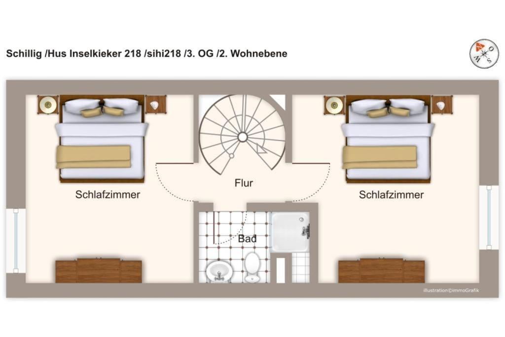 Апартаменти Hus Inselkieker Hus Inselkieker 218 Шилліг Екстер'єр фото